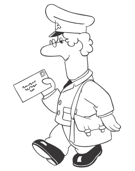 Раскраска почтальон