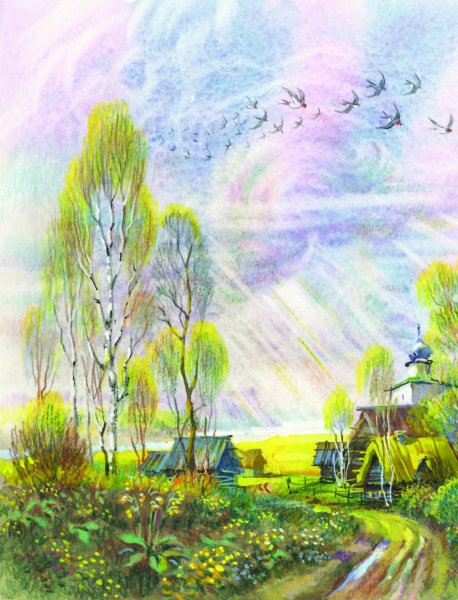 Иллюстрация к стихотворению весенний дождь Афанасий Афанасьевич Фет