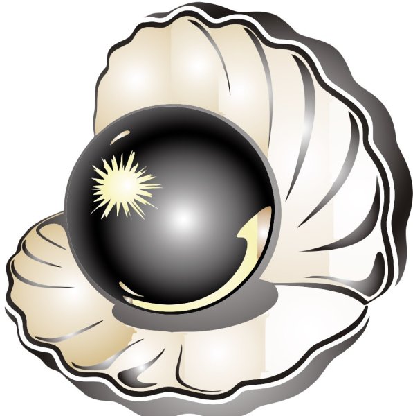 Жемчужина в раковине вектор