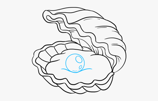 Раскраска Жемчужина в раковине