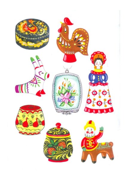 Городецкая и Дымковская роспись