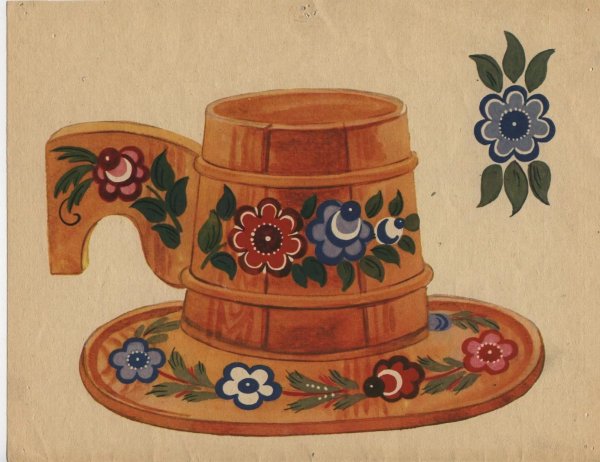 Раскраска "Хохломская роспись"