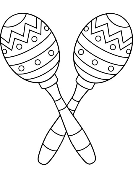 Музыкальные инструменты раскраска