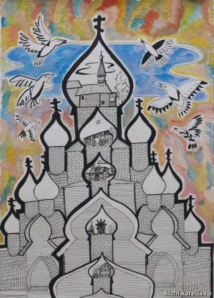 Кижи детские рисунки