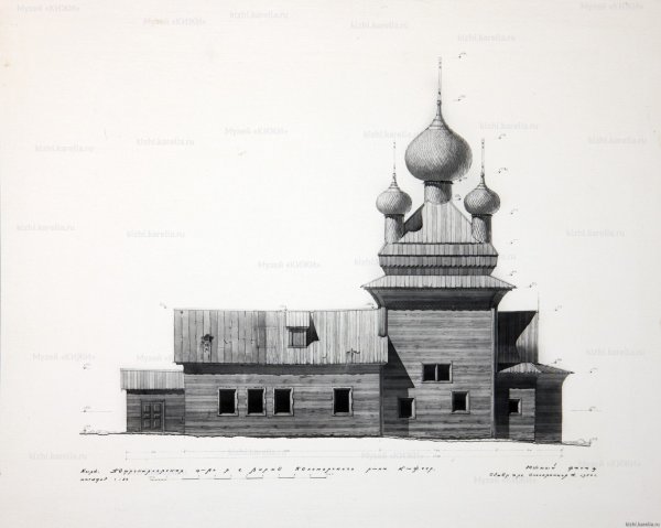 Часовня Кижи чертежи Петра и Павла