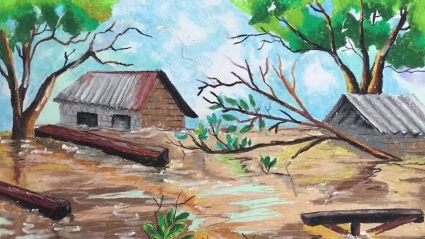 Рисование половодье