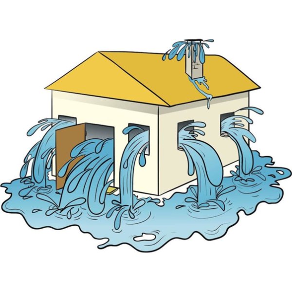 Наводнение на прозрачном фоне