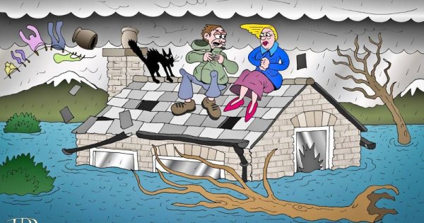 Наводнение иллюстрация