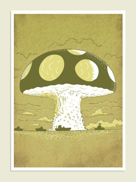 Нарисовать ядерный взрыв