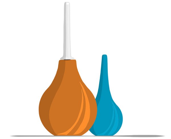 Клизма нарисованная