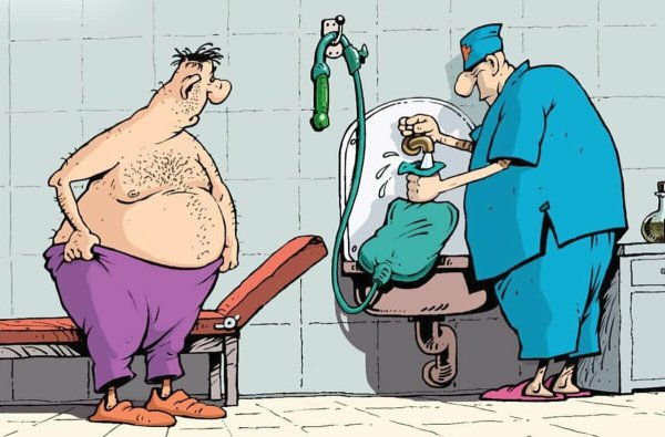 Клизма карикатура