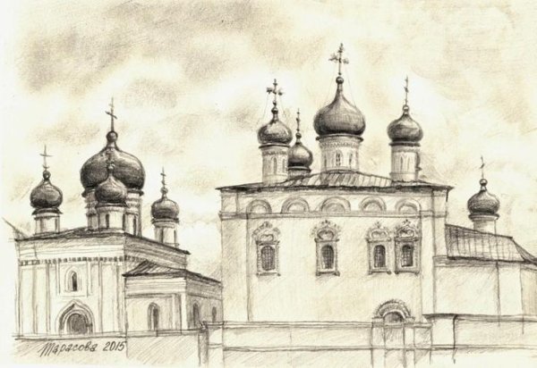 Кремль Астрахань рисунок