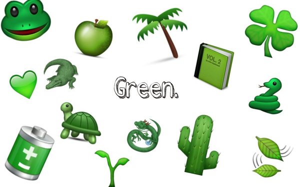 Стикеры зеленого цвета