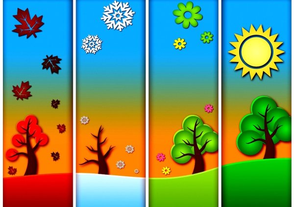 Времена года иллюстрации