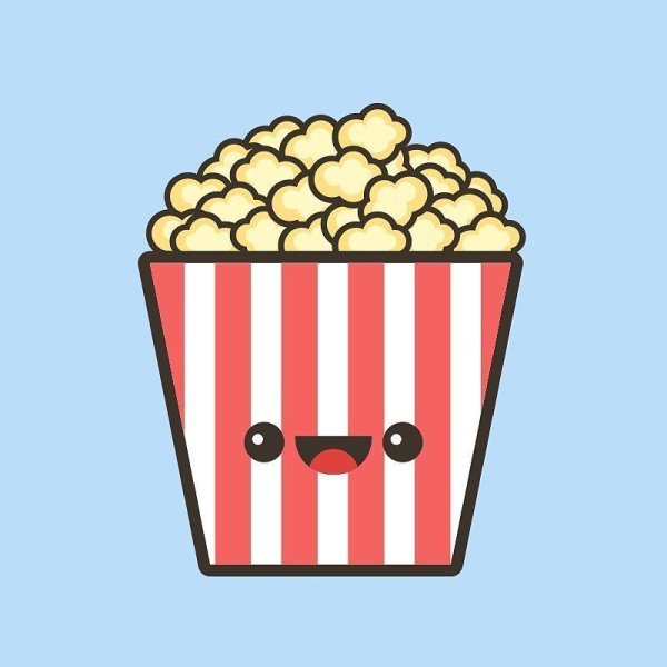 Попкорн рисунок для срисовки