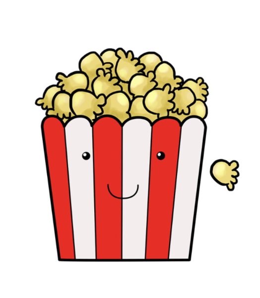 Попкорн рисунок для срисовки