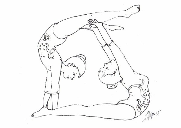 Раскраска акробатика