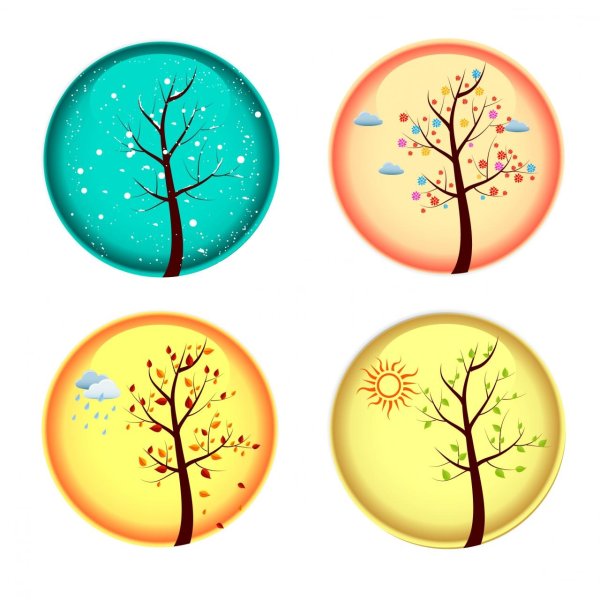 Пейзаж в Разное время года