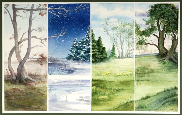 Часы времена года