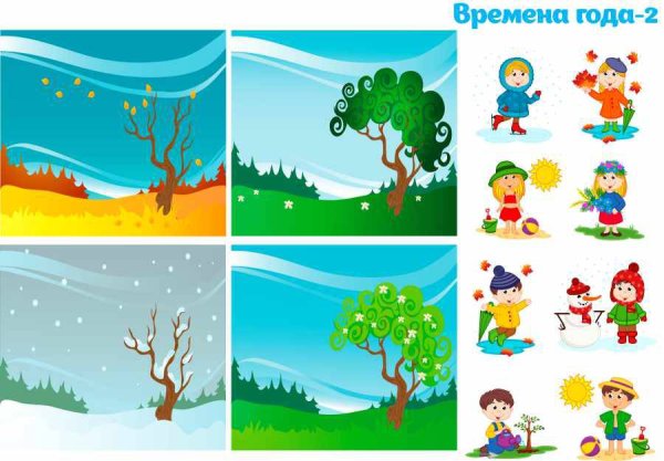 Пейзажи по временам года для дошкольников