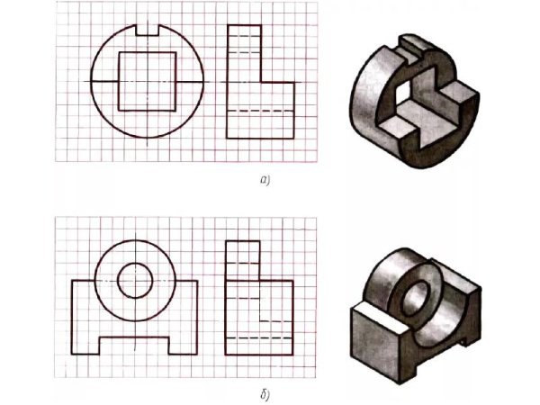 Черчение ботвинников рис 185 профильный разрез