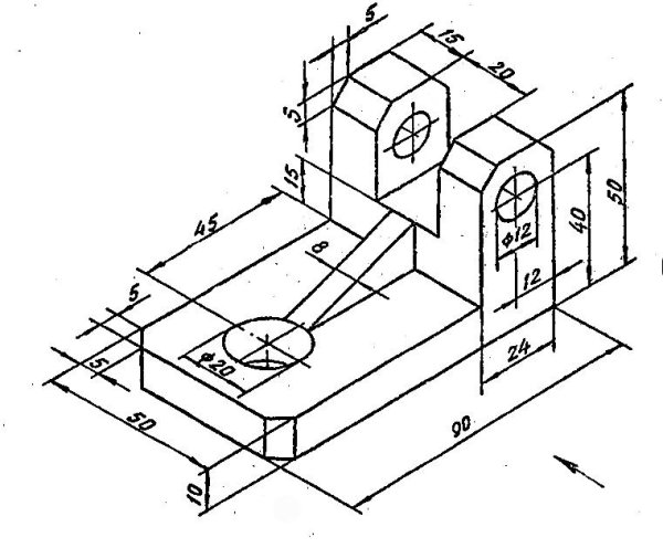 Инженерная Графика проекционное черчение задания