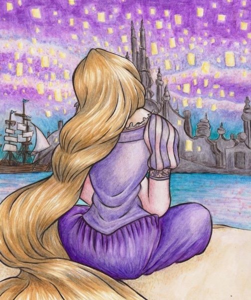 Нарисовать Рапунцель