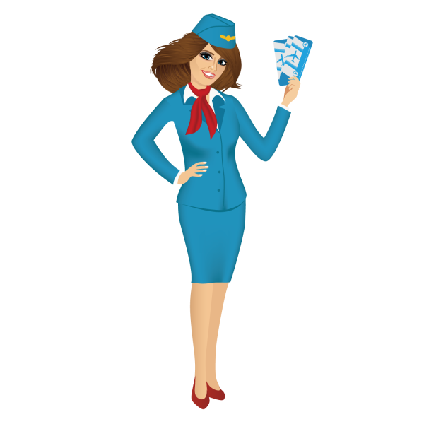 Стюардесса мультяшный