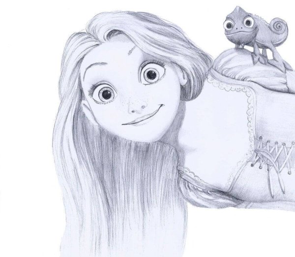 Рапунцель для срисовки