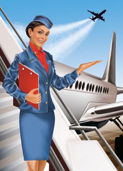 Профессия Бортпроводник рисунок