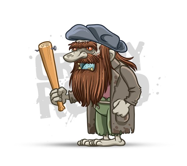 Бомж рисунок