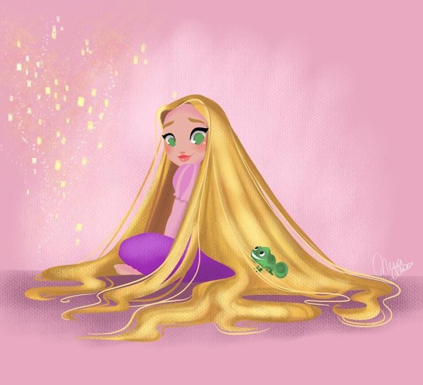 Рапунцель для скетчбука