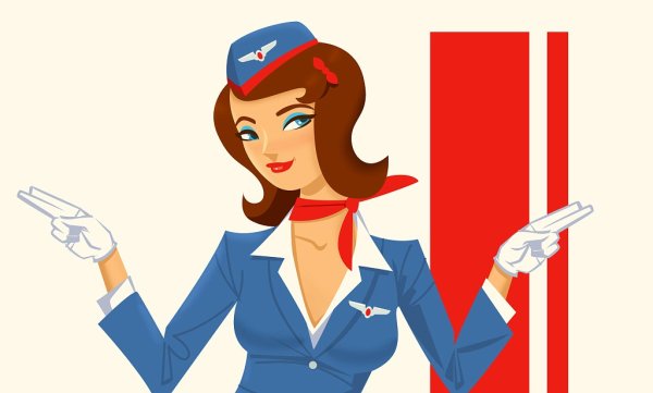 Стюардесса мультяшная