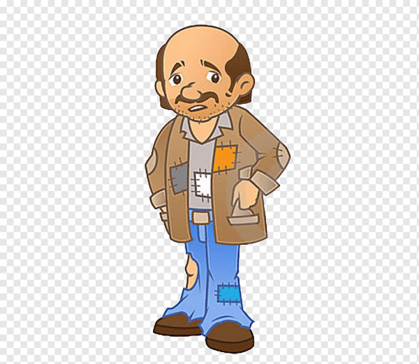 Бедный мультяшный