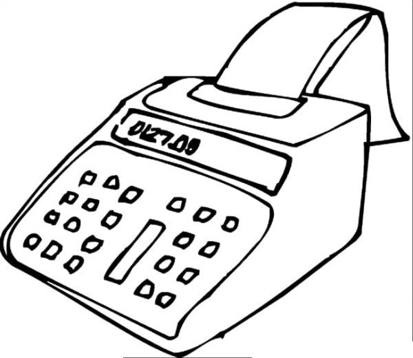 Касса раскраска