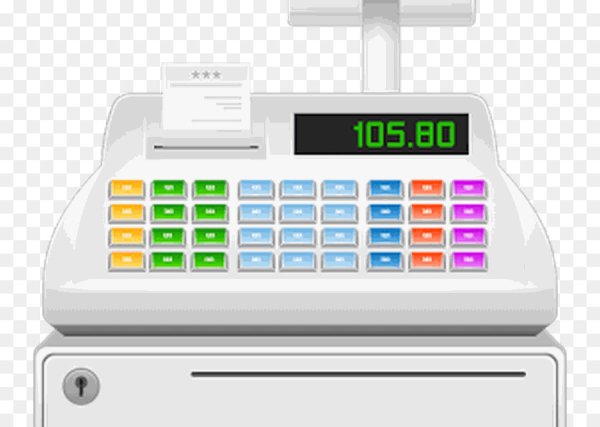 Кассовый аппарат вид сзади для фотошопа