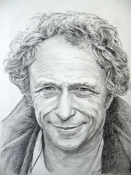 Жан Поль Бельмондо портрет карандашом