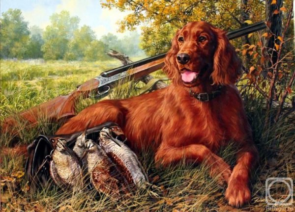 Александр Дегтев картины про охоту