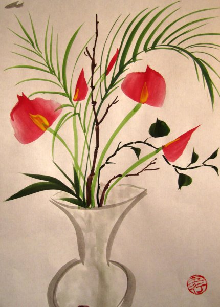 Икебана рисунок