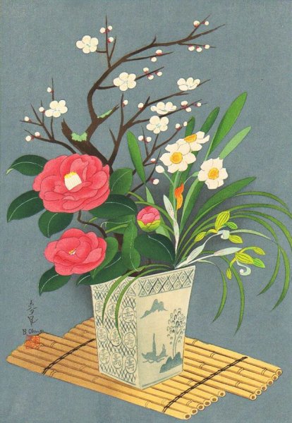 Икебана в Японии рисунок