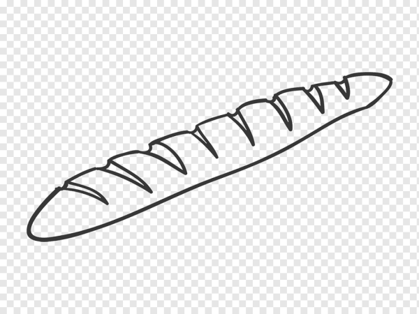 Батон хлеба раскраска