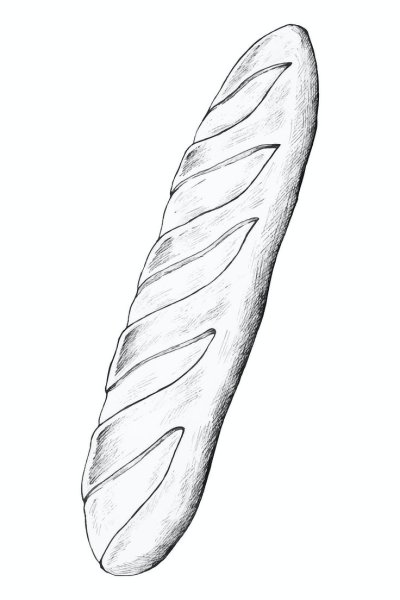 Батон рисунок карандашом