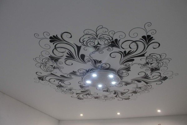 Натяжные потолки с узорами