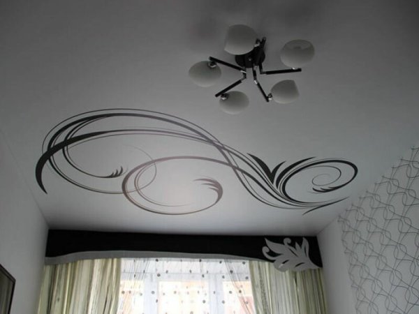 Натяжные потолки с рисунком