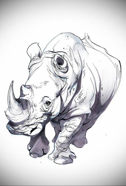 Носорог для рисования