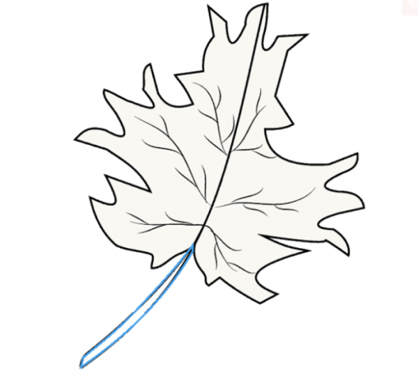 Нарисовать кленовый листочек