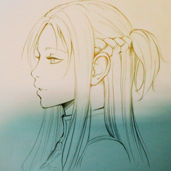 Аниме волосы девушек с боку