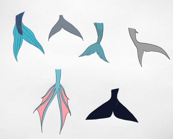 Рыбий хвост референс