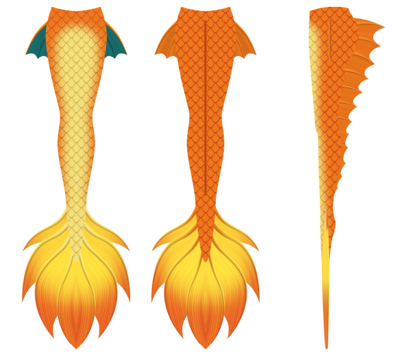 Хвост русалки для рисования