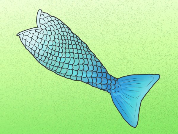 Хвост русалки нарисовать